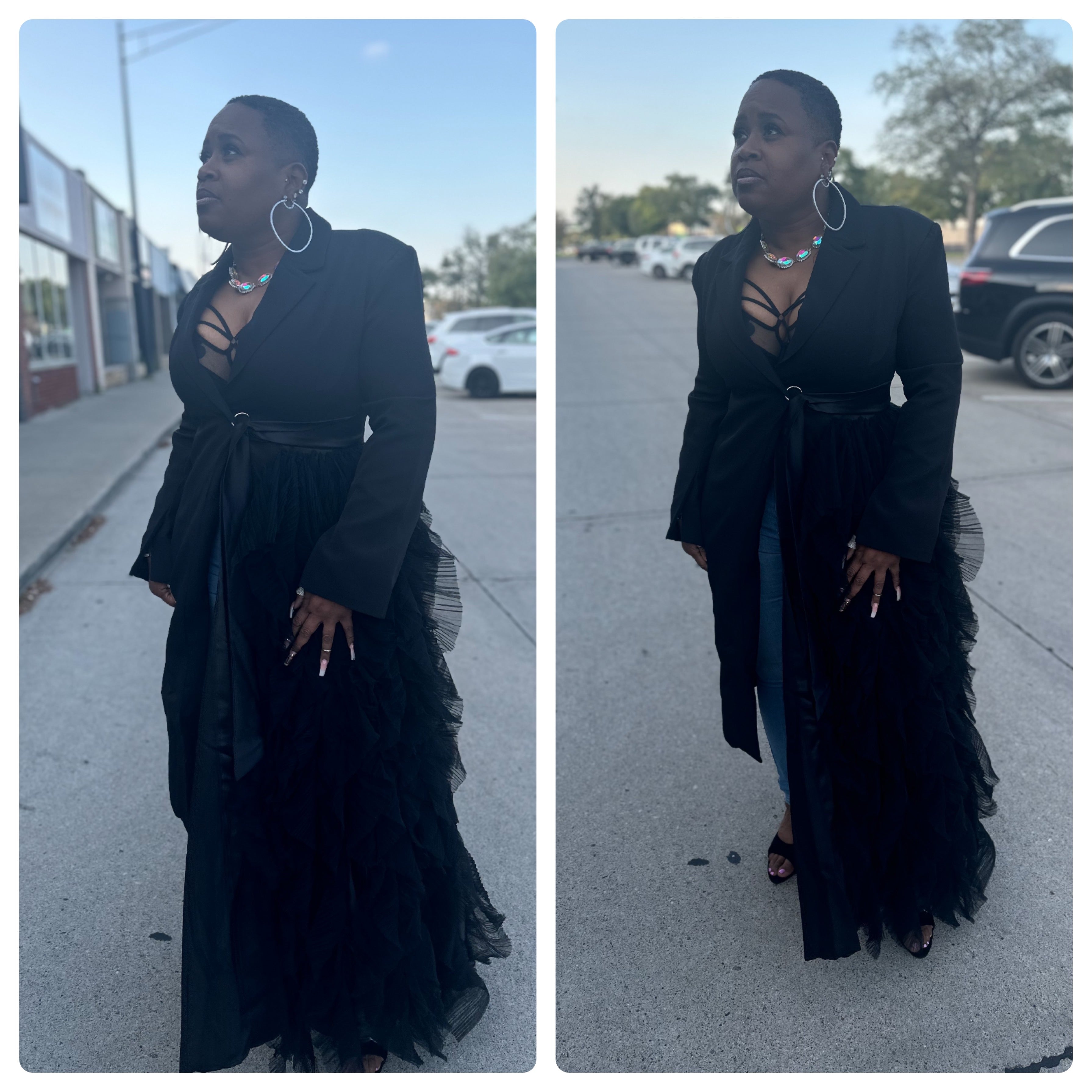 The Kelsee Tulle Dress/Blazer