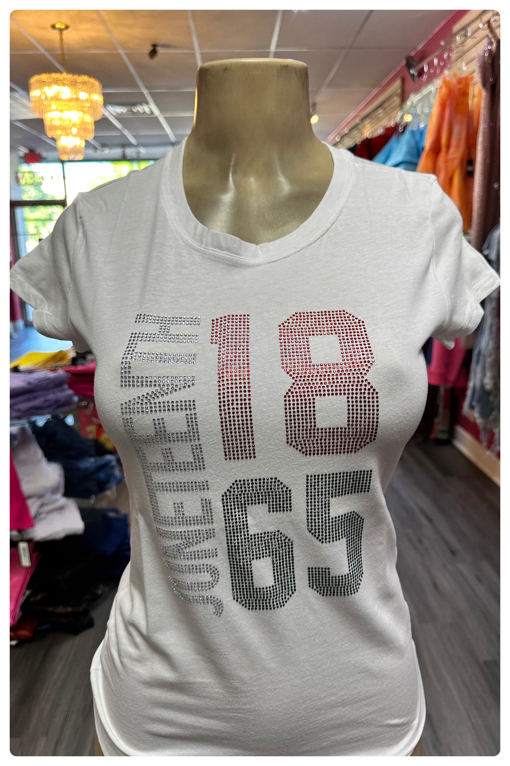 White 1865 Tee