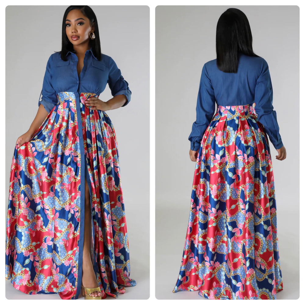 Derby Denim Maxi Dress