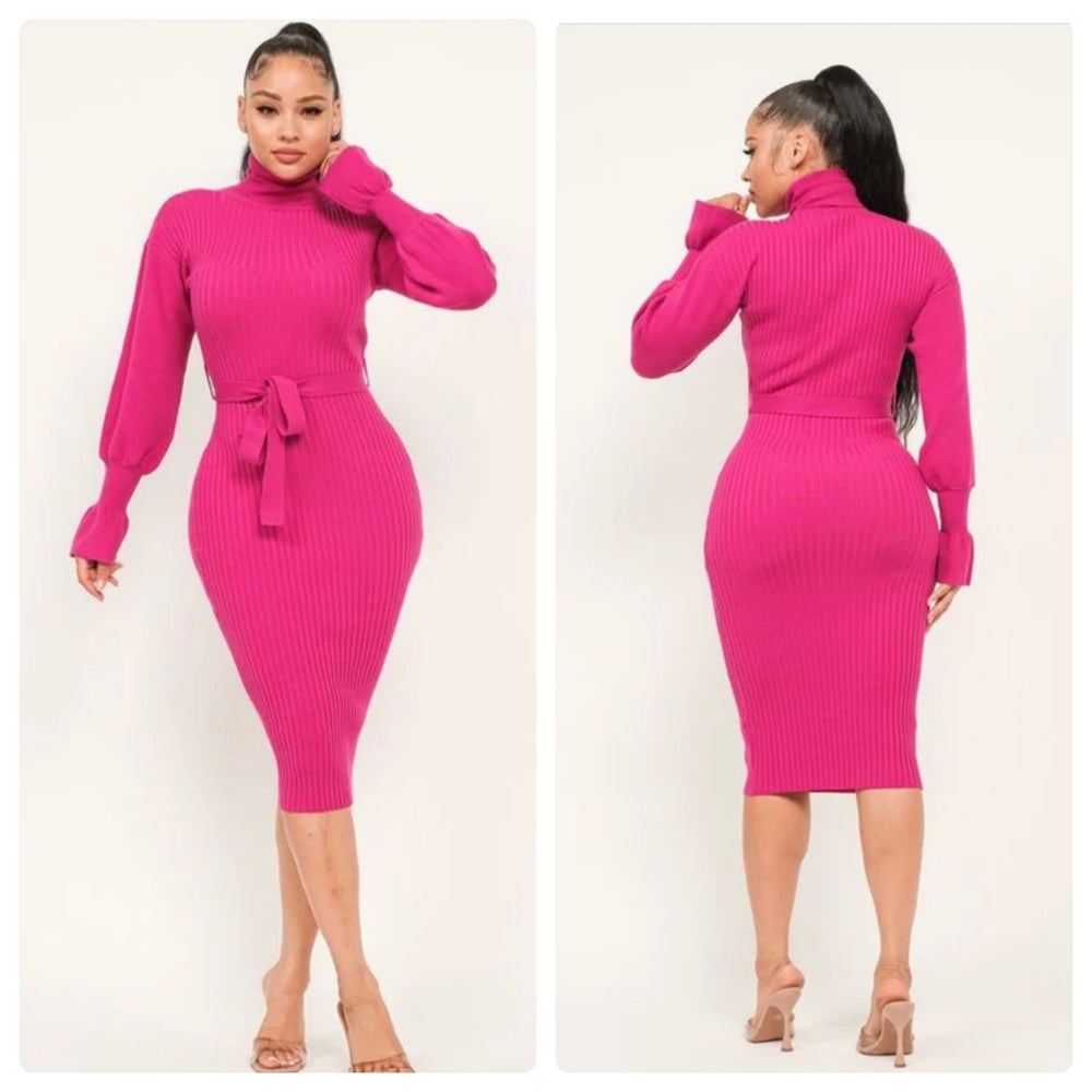 The Pink Callie Knit Dress